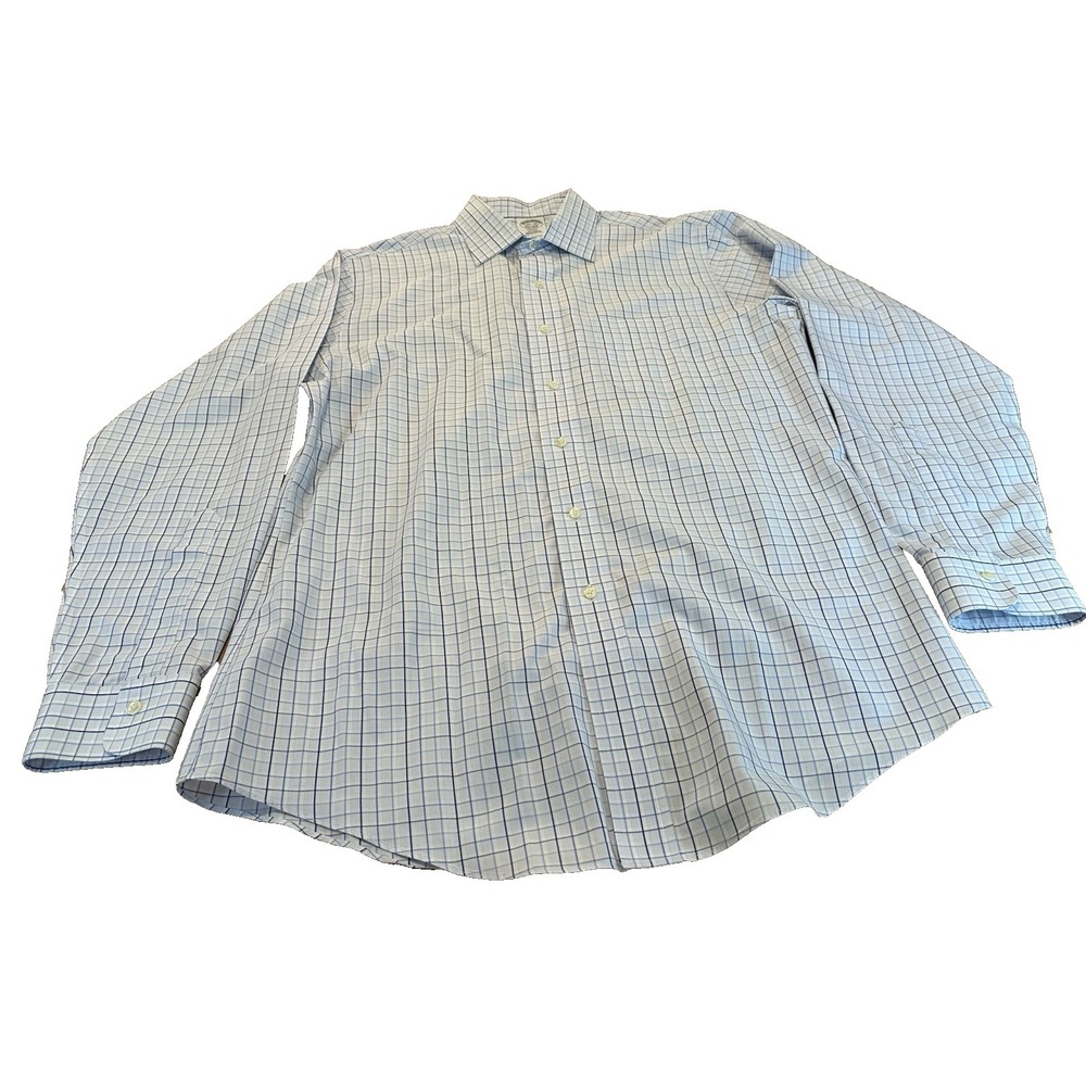 Brooks Brothers 1818 Regent Shirt Mens Blue Long Sleeve Size 15 1/2 - 34